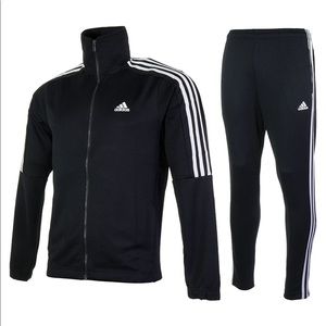 adidas Track Suit 3 Stripes Tracksuit Black/White